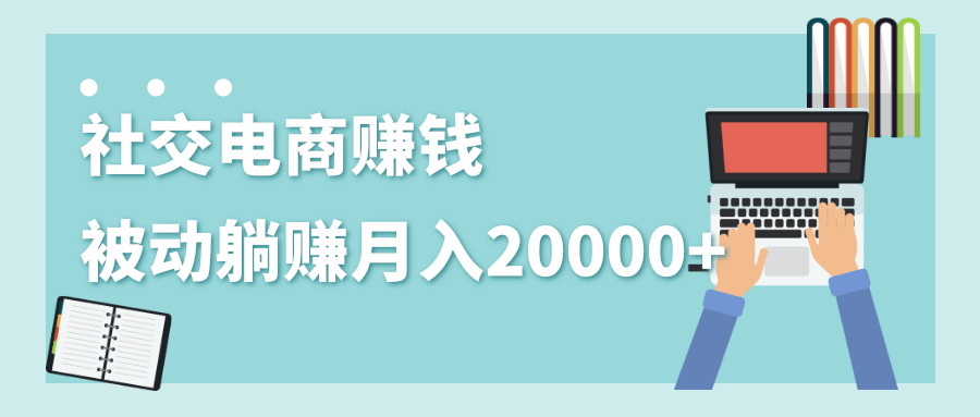 2020年最赚钱的副业，社交电商被动躺赚月入20000+，躺着就有收入（视频+文档）-赚钱驿站