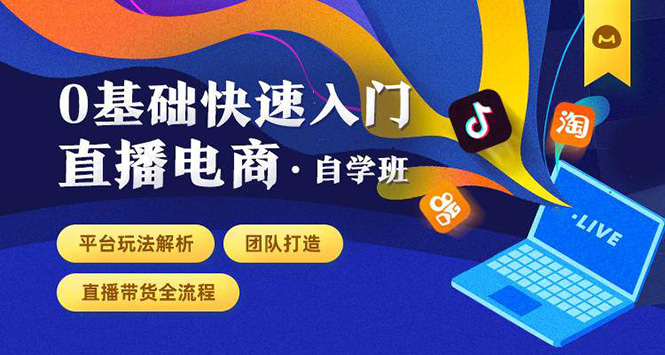 0基础快速入门直播电商课程：直播平台玩法解析-团队打造-带货全流程等环节-赚钱驿站