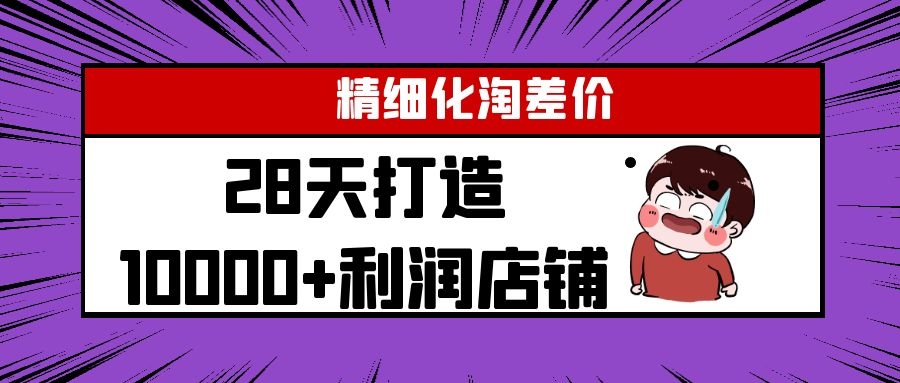 Yl精细化淘差价28天打造10000+利润店铺，精细化选品项目（附软件）-赚钱驿站