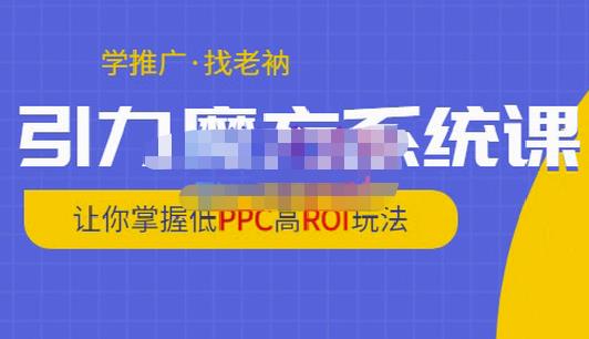 老衲·引力魔方系统课，让你掌握低PPC高ROI玩法，价值299元-赚钱驿站