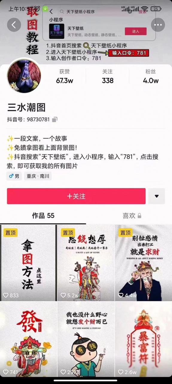 国潮壁纸变现项目，新手可操作日赚200+【素材+软件+教程】-赚钱驿站