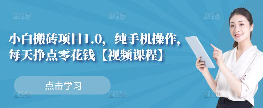 小白搬砖项目1.0，纯手机操作，每天兼职挣点零花钱-赚钱驿站