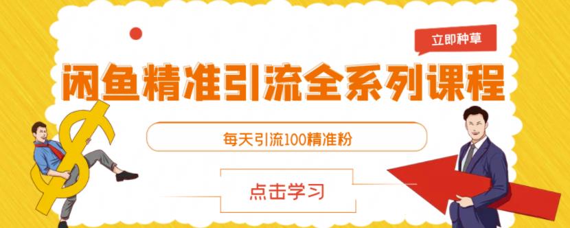 闲鱼精准引流全系列课程，每天引流100精准粉【视频课程】-赚钱驿站