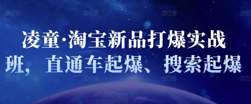 凌童·淘宝新品打爆实战班，直通车起爆、搜索起爆-赚钱驿站