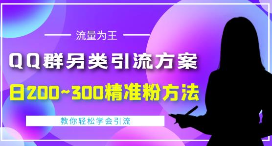 价值888的QQ群另类引流方案，半自动操作日200~300精准粉方法【视频教程】-赚钱驿站