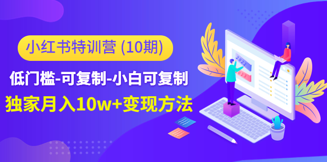 小红书特训营（第10期）低门槛-可复制-小白可复制-独家月入10w+变现方法-赚钱驿站