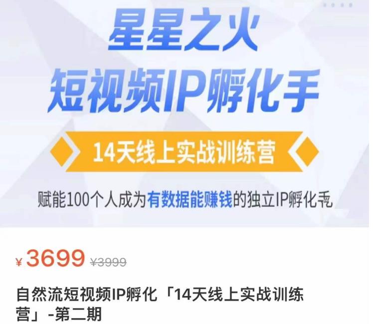 瑶瑶·自然流短视频IP孵化第二期，14天线上实战训练营，赋能100个人成为有数据能赚钱的独立IP孵化手-赚钱驿站