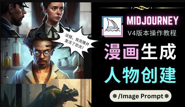 Midjourney V4版本操作教程：2个简单参数，完成漫画生成，人物创建-赚钱驿站