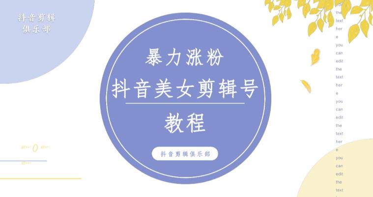 抖音快手暴力涨粉美女混剪视频教程，百分百过原创图片教程！附带违规申诉方法-赚钱驿站