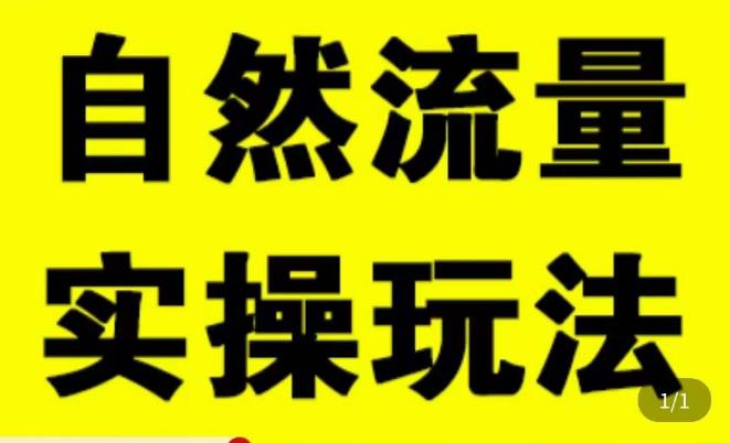 拼多多自然流量天花板，拼多多自然流的实操玩法，自然流量是怎么来的，如何开车带来自然流等知识-赚钱驿站