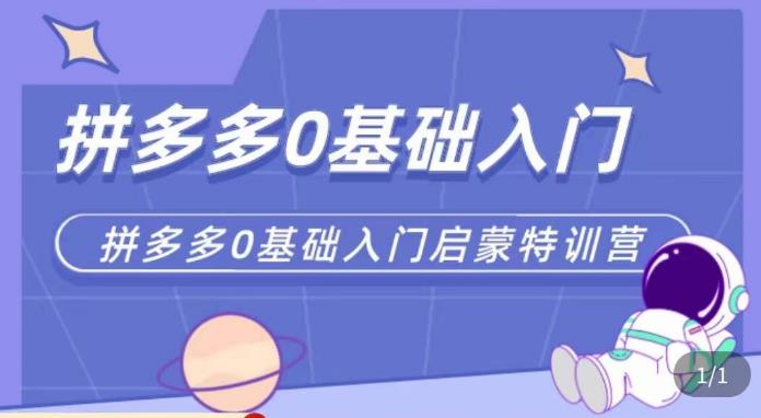 六一电商·拼多多运营0-1实操特训营，拼多多从基础到进阶的可实操玩法-赚钱驿站