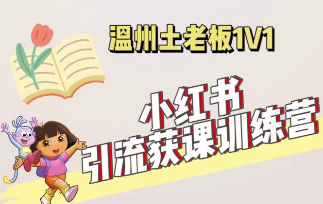 小红书1对1引流获客训练营：账号、内容、引流、成交（价值3999元）-赚钱驿站