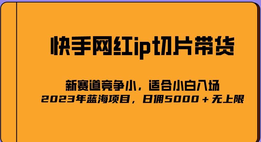 2023爆火的快手网红IP切片，号称日佣5000＋的蓝海项目，二驴的独家授权-赚钱驿站