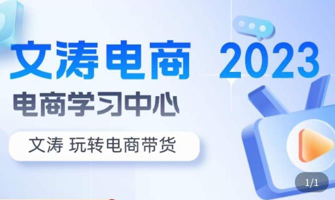 文涛电商·7天零基础自然流起号，​快速掌握店铺运营的核心玩法，突破自然展现量，玩转直播带货-赚钱驿站