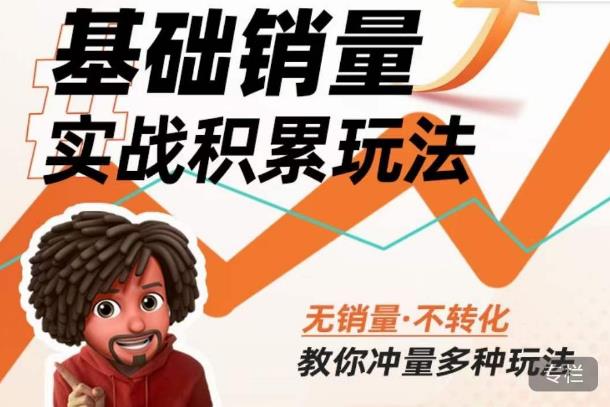 内功丨淘系基础销量实战积累玩法，无销量·不转化，教你冲量多种玩法-赚钱驿站