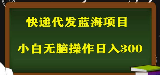 2023最新蓝海快递代发项目，小白零成本照抄也能日入300+-赚钱驿站