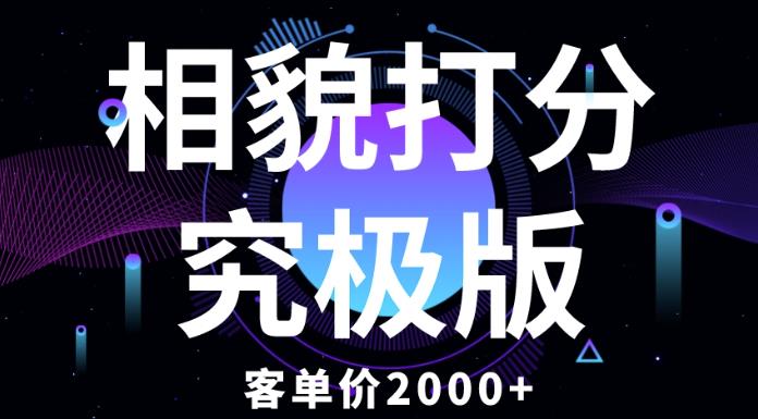 相貌打分究极版，客单价2000+纯新手小白就可操作的项目-赚钱驿站