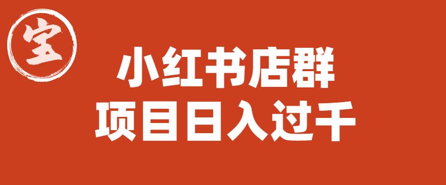 宝哥小红书店群项目，日入过千（图文教程）【揭秘】-赚钱驿站