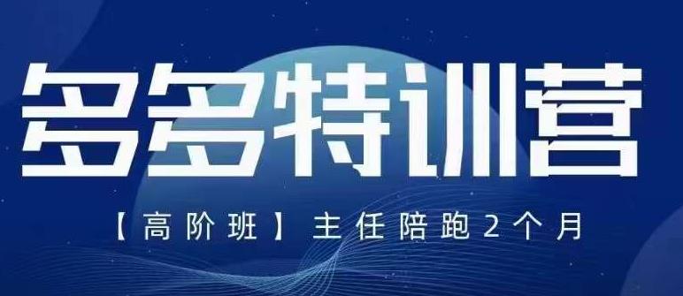 纪主任·5月最新多多特训营高阶班，玩法落地实操，多多全掌握-赚钱驿站