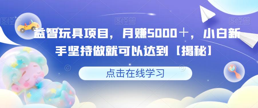 益智玩具项目，月赚5000＋，小白新手坚持做就可以达到【揭秘】-赚钱驿站