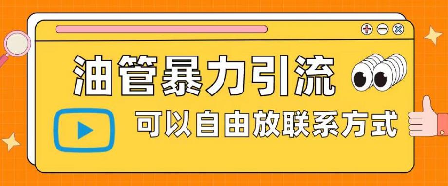 油管暴力引流，可以自由放联系方式【揭秘】-赚钱驿站