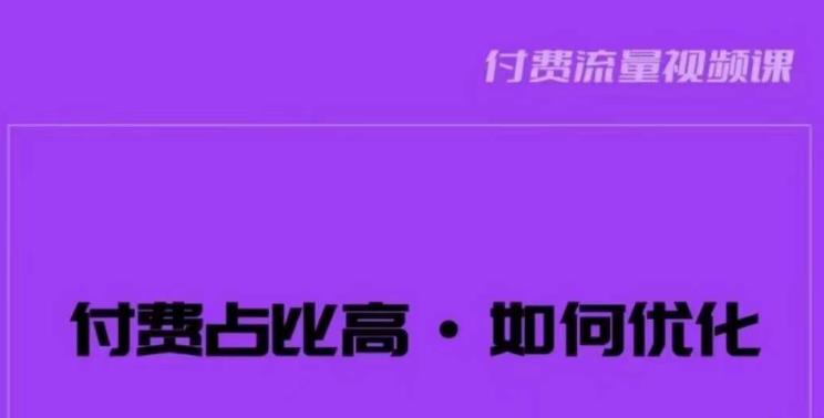 波波-付费占比高，如何优化？只讲方法，不说废话，高效解决问题！-赚钱驿站