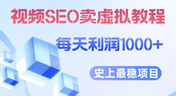 视频SEO出售虚拟产品每天稳定2-5单利润1000+史上最稳定私域变现项目【揭秘】-赚钱驿站