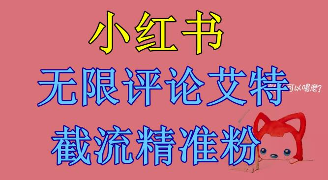 小红书无限评论艾特截流精准粉（软件+教程）-赚钱驿站