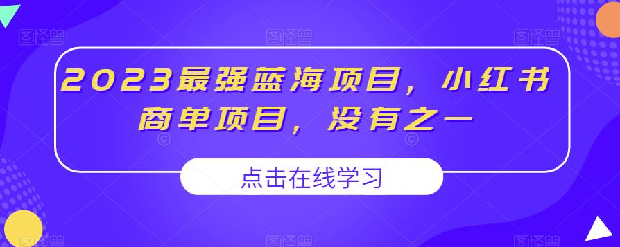 2023最强蓝海项目，小红书商单项目，没有之一【揭秘】-赚钱驿站