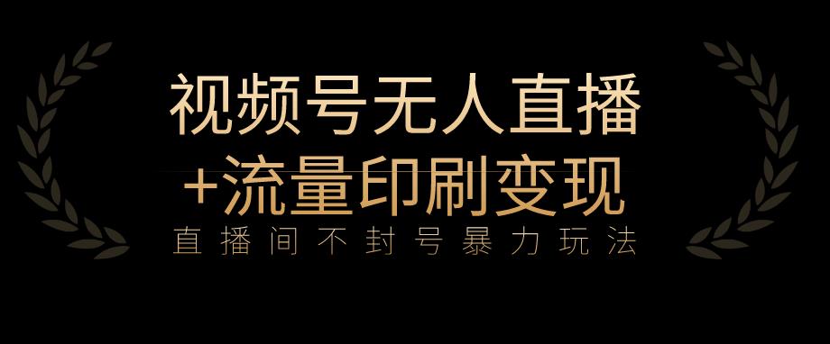 全网首发视频号不封号无人直播暴利玩法+流量印刷机变现，日入1000+【揭秘】-赚钱驿站