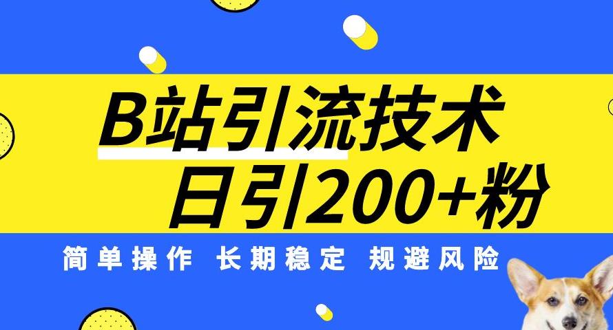 B站引流技术：每天引流200精准粉，简单操作，长期稳定，规避风险-赚钱驿站