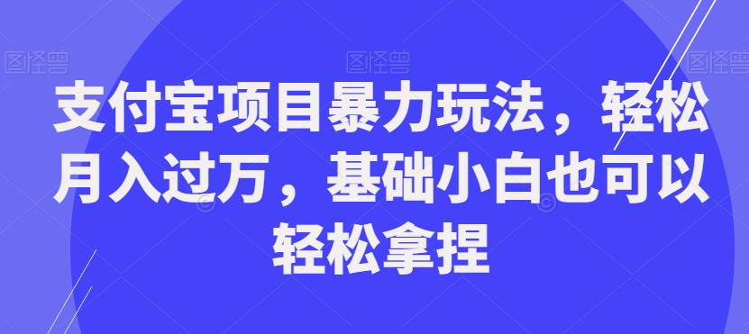 支付宝项目暴力玩法，轻松月入过万，基础小白也可以轻松拿捏【揭秘】-赚钱驿站