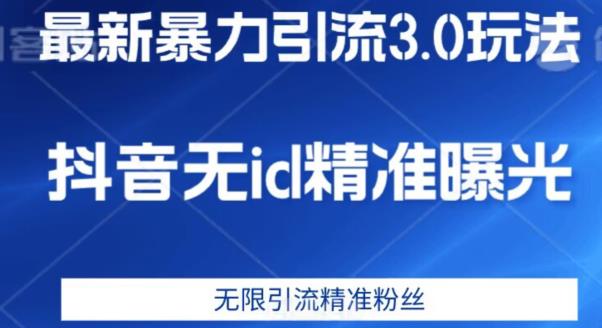 最新暴力引流3.0版本，抖音无id暴力引流各行业精准用户-赚钱驿站