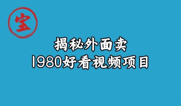 宝哥揭秘外面卖1980好看视频项目，投入时间少，操作难度低-赚钱驿站