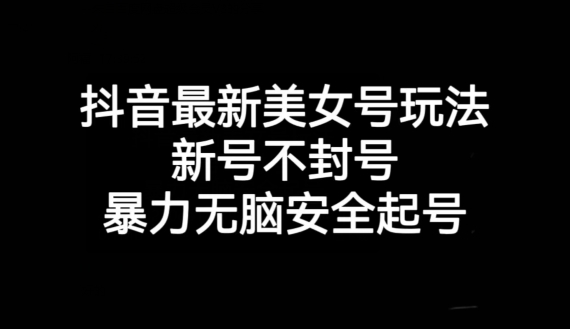 抖音最新美女号玩法，新号不封号，暴力无脑安全起号【揭秘】-赚钱驿站