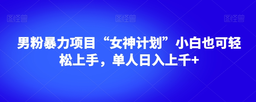 男粉暴力项目“女神计划”小白也可轻松上手，单人日入上千+【揭秘】-赚钱驿站