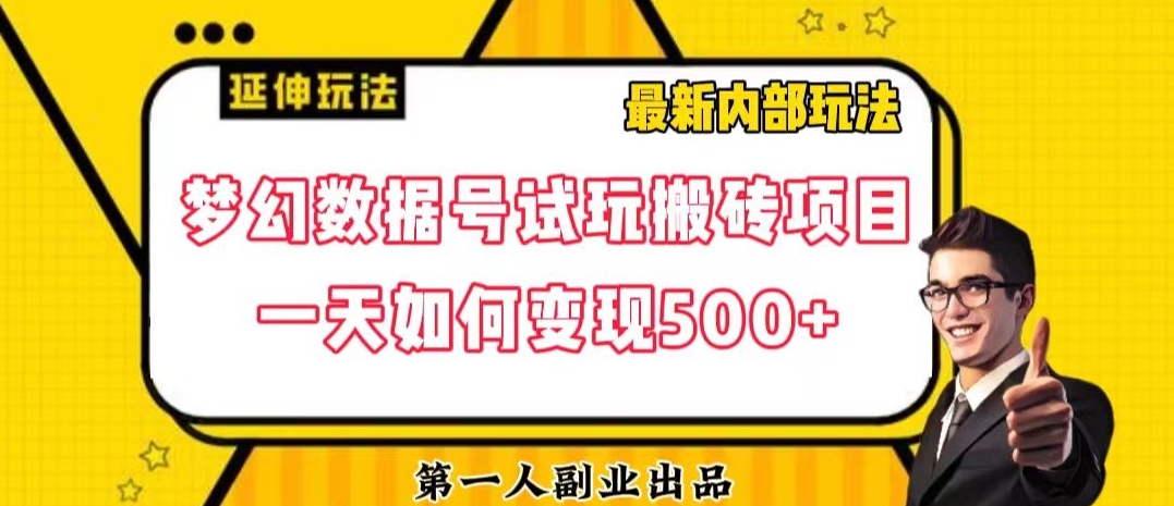 数据号回归玩法游戏试玩搬砖项目再创日入500+【揭秘】-赚钱驿站