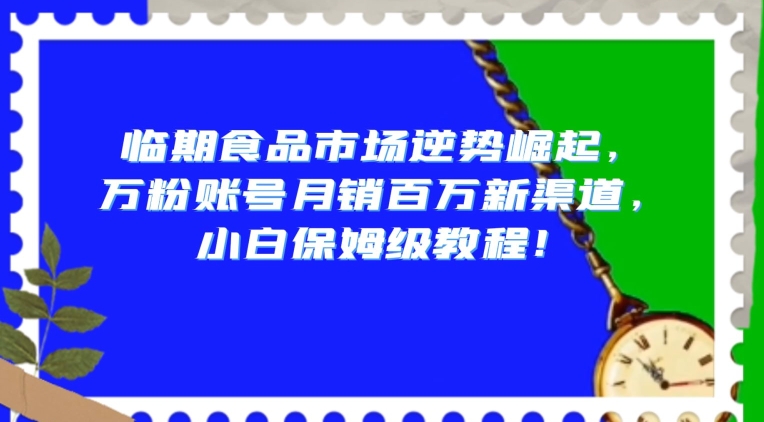 临期食品市场逆势崛起，万粉账号月销百万新渠道，小白保姆级教程【揭秘】-赚钱驿站