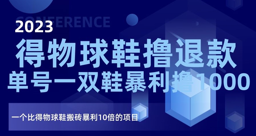 2023得物球鞋撸退款，单号一双鞋暴利撸1000，一个比得物球鞋搬砖暴利10倍的项目【揭秘】-赚钱驿站