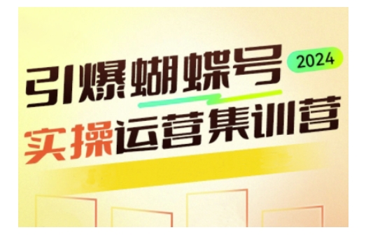 引爆蝴蝶号实操运营，助力你深度掌握蝴蝶号运营，实现高效实操，开启流量变现之路-赚钱驿站