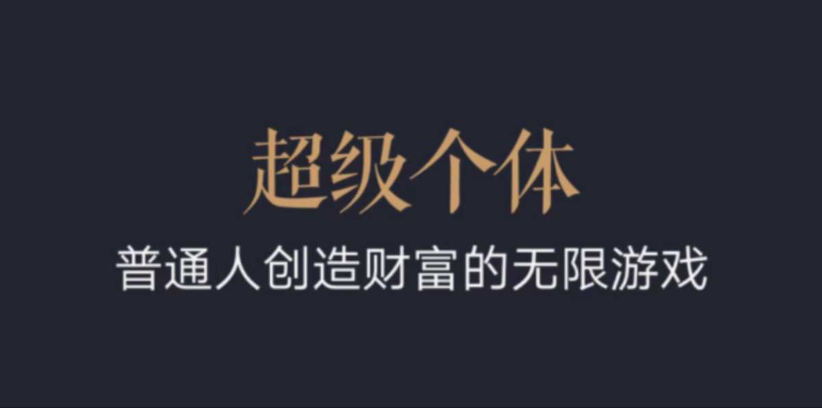 超级个体：2024-2025翻盘指南，普通人创造财富的无限游戏-赚钱驿站