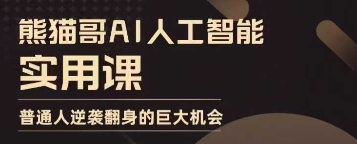 AI人工智能实用课，实在实用实战，普通人逆袭翻身的巨大机会-赚钱驿站