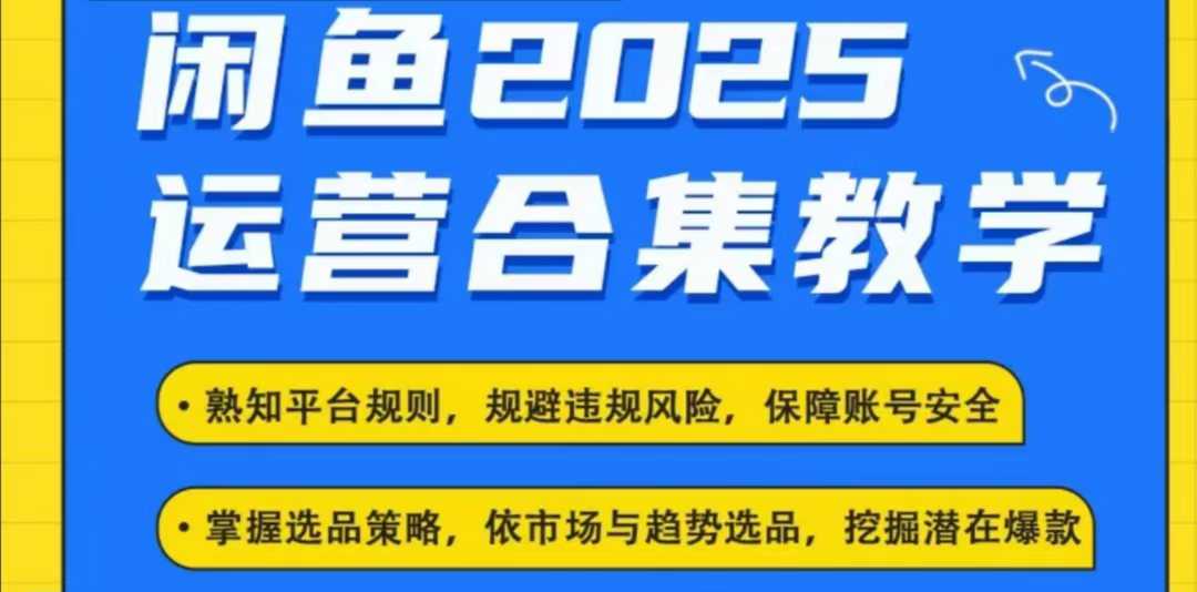 2025闲鱼电商运营全集，2025最新咸鱼玩法-赚钱驿站