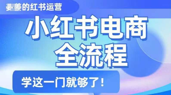 小红书电商全流程，精简易懂，从入门到精通，学这一门就够了-赚钱驿站