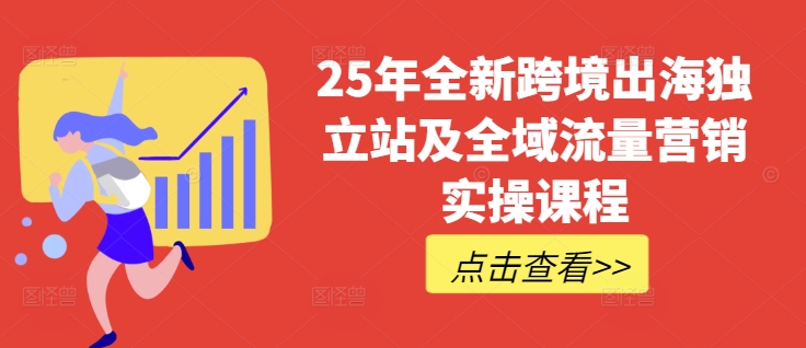 25年全新跨境出海独立站及全域流量营销实操课程，跨境电商独立站TIKTOK全域营销普货特货玩法大全-赚钱驿站